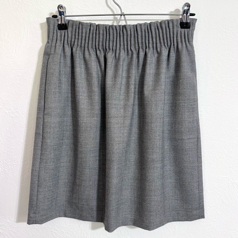 J. Crew Gray Elastic-Waist Mini Skirt